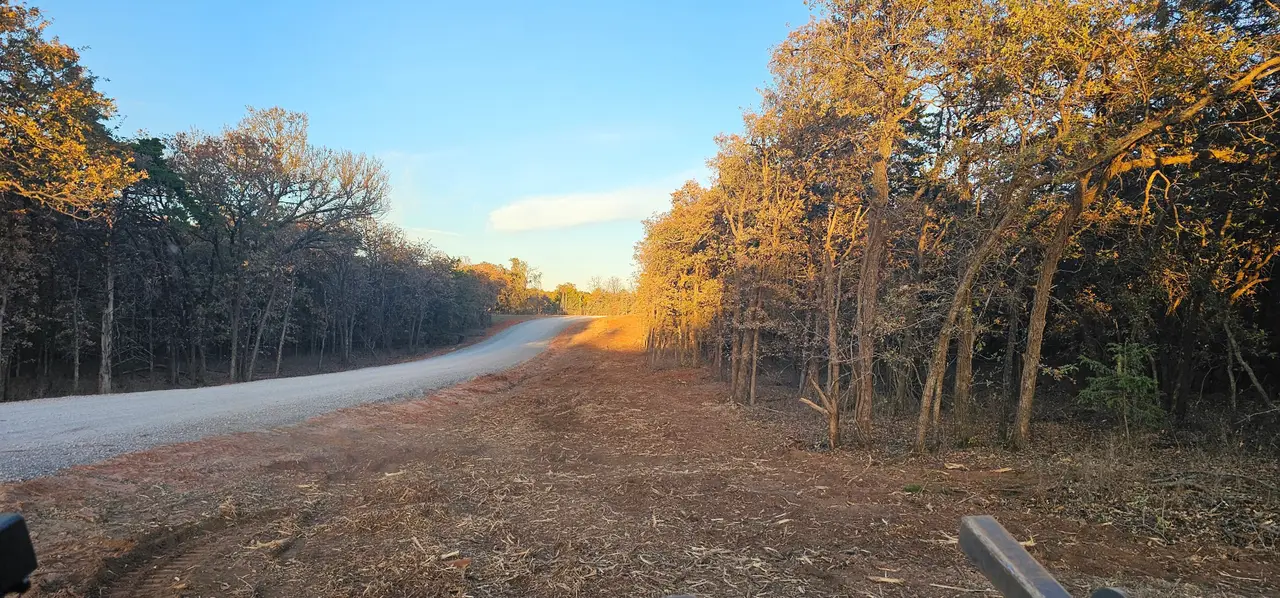 Right of way clearing for a power line, ROW clearing along a rural Oklahoma corridor